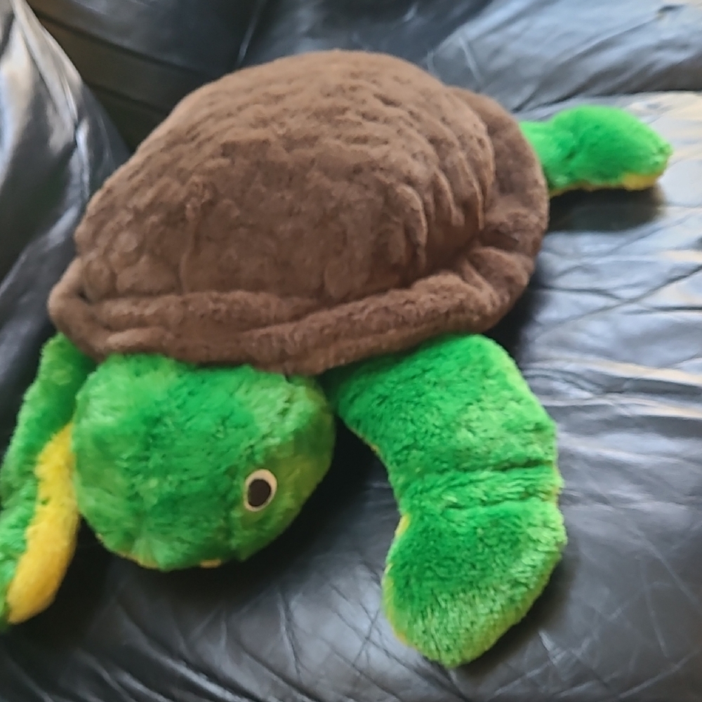 Cuddly Green and Brown Turtle Plush Toy